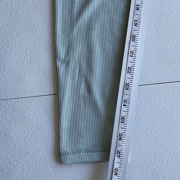 Fabletics Leggings Women's M Pull On Waffle Knit Mint Elastic Waist Athletic - Picture 10 of 10